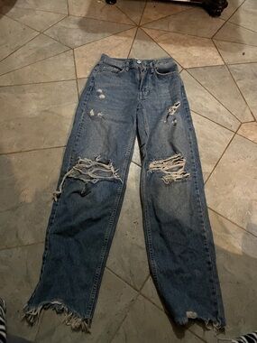 BDG Men’s Ripped Blue Relaxed Jeans
